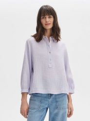 OPUS Bluzka w kolorze fioletowym rozmiar: 40. Różowe bluzki damskie Opus, bez wzorów, z bawełny, bez kołnierzyka, bez ramiączek. Za 143.99 zł.