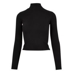 Damski sweter z wyciętymi plecami Urban Classics. Czarne swetry klasyczne damskie Urban Classics, s, bez kołnierzyka. Za 134.50 zł.