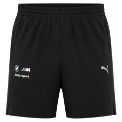 Szorty Puma BMW Motorsport 7". Czarne szorty męskie Puma, z bawełny, bez kołnierzyka. Za 198.50 zł.