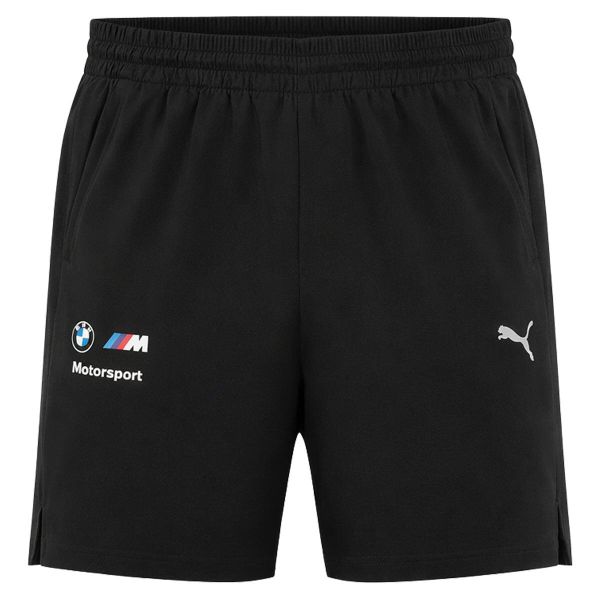 Szorty Puma BMW Motorsport 7". Czarne szorty męskie Puma, z bawełny, bez kołnierzyka. Za 198.50 zł.