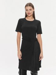 DKNY Sukienka codzienna DD3K1461 Czarny Regular Fit. Czarne sukienki damskie DKNY, na co dzień, bez wzorów, z syntetyku, bez kołnierzyka, bez ramiączek, proste. Za 429.99 zł.