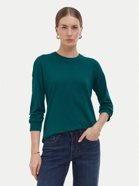 Liu Jo Sweter WF6418 MA16R Zielony ciemny Regular Fit. Zielone swetry klasyczne damskie Liu Jo, xl, z wełny, bez kołnierzyka. Za 469.99 zł.