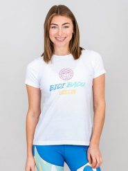 BIDI BADU Koszulka sportowa "Good Vibes" w kolorze białym rozmiar: S. Białe bluzki sportowe damskie BIDI BADU, s, bez wzorów, bez ramiączek. Za 61.46 zł.