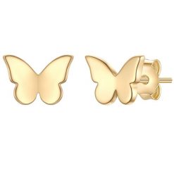 Glanzstücke München Kolczyki Motyl z Srebra Sterling w zlocie zóltym z 1 ct Damski. Żółte kolczyki damskie Glanzstücke München, pozłacane, na sztyftcie. Za 144.49 zł.