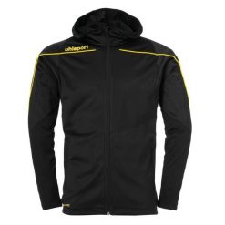 Kurtka z kapturem Uhlsport Stream 22. Czarne kurtki męskie UHLSPORT, xl, bez wzorów, z dresówki, sportowe, z kapturem. W wyprzedaży za 190.50 zł.