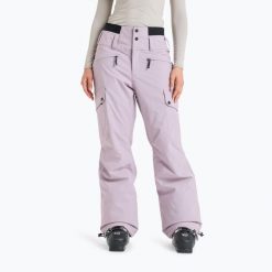 Spodnie snowboardowe damskie ROXY Passive Lines. Fioletowe spodnie materiałowe damskie Roxy, bez wzorów, z materiału, sportowe. Za 1,038.55 zł.