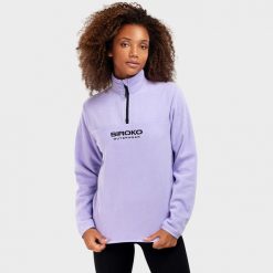 Bluza z grubego polaru do sportów zimowych damska Aurora-W. Niebieskie bluzy bez kaptura damskie SIROKO, xl, z polaru. Za 292.00 zł.