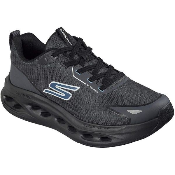 Buty sportowe męskie Skechers Max Cushioning Glide step T. Czarne buty sportowe na co dzień męskie Skechers, z materiału, bez zapięcia. Za 490.00 zł.