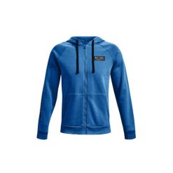 Bluza sportowa męska Under Armour Rival Fleece Chroma FZ HD. Niebieskie bluzy sportowe męskie Under Armour, bez wzorów, sportowe, bez kołnierzyka, bez ramiączek. Za 403.00 zł.