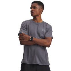 Koszulka do biegania męska Under Armour Velociti Reflect. Szare t-shirty sportowe męskie Under Armour, m, z materiału, bez ramiączek, do biegania. Za 194.15 zł.