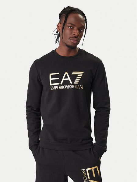 EA7 Emporio Armani Bluza 7M002278 AF22266 MC004 Czarny Regular Fit. Czarne bluzy bez kaptura męskie EA7 Emporio Armani, m, z bawełny. Za 399.99 zł.