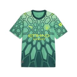 Męska koszulka bramkarska Manchester City 26/27 PUMA. Zielone t-shirty sportowe męskie Puma, m, z materiału, bez ramiączek, do piłki nożnej. Za 429.00 zł.