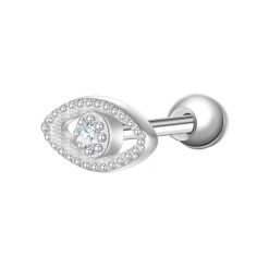 Glanzstücke München Kolczyki Wszechwidzace oko Srebro wysokiej próby Srebrny 1 ct Damski. Szare kolczyki damskie Glanzstücke München, z cyrkonią, srebrne. Za 99.99 zł.