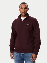 Lacoste Bluza SH8866 Brązowy ciemny Regular Fit. Brązowe bluzy bez kaptura męskie Lacoste, m, z bawełny. Za 639.99 zł.