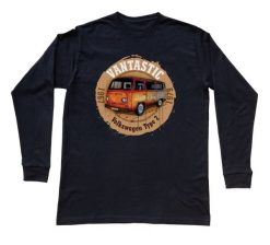 VW T2 — bluzka z długim rękawem (Rozmiar: 5 - 6 lat; Kolor koszulki: czarny; Rodzaj nadruku: VW T2). Czarne bluzki damskie nikiniki, s, bez wzorów, z bawełny, wakacyjne, bez kołnierzyka, bez ramiączek. Za 79.00 zł.