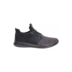 Buty do chodzenia męskie Skechers Delson. Czarne buty sportowe na co dzień męskie Skechers, z gumy, bez zapięcia, trekkingowe. Za 249.00 zł.