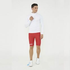 Męskie Running Bermuda Kluczowe Cechy Elastyczne Czerwone. Czerwone szorty męskie Legea, bez wzorów, z bawełny. Za 80.00 zł.