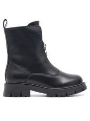 DeeZee Trapery CS5907-05 Czarny. Czarne kozaki dziewczęce DeeZee, bez wzorów, z tworzywa sztucznego, bez obcasa. Za 159.99 zł.
