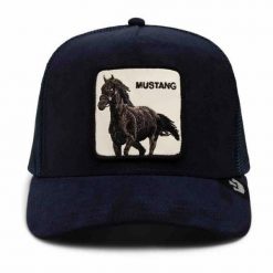Czapka Goorin Bros The Suede Mustang Navy. Niebieskie czapki męskie Goorin Bros, bez wzorów, sportowe. Za 211.46 zł.