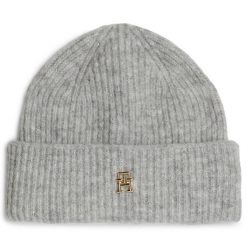 Czapka Tommy Hilfiger. Szare czapki zimowe damskie Tommy Hilfiger. Za 279.99 zł.