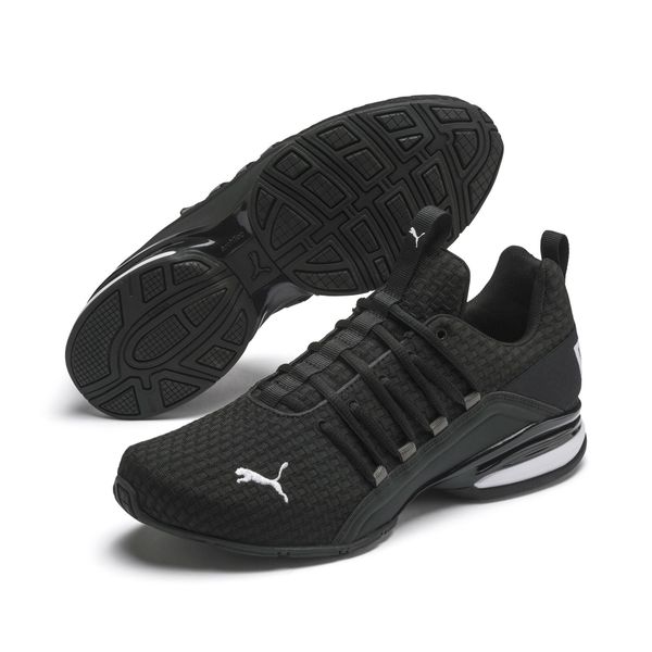 Buty do chodzenia męskie Puma AXELION BLOCK. Białe obuwie do biegania damskie Puma. Za 220.99 zł.