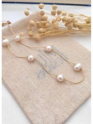 Atelier MIU Pozłacany naszyjnik - dł. 42 cm rozmiar: onesize. Białe naszyjniki damskie atelier MIU, pozłacane. Za 50.45 zł.