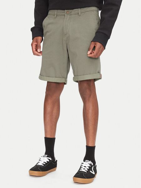 Jack & Jones Szorty materiałowe Bowie 12230336 Zielony Regular Fit. Zielone szorty męskie Jack & Jones, bez wzorów, z bawełny. Za 99.99 zł.
