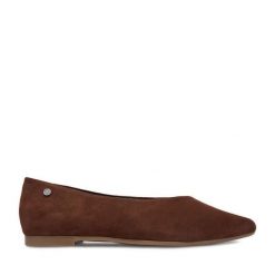 Baleriny Lasocki. Brązowe baleriny damskie Lasocki, bez wzorów, bez obcasa. Za 169.99 zł.