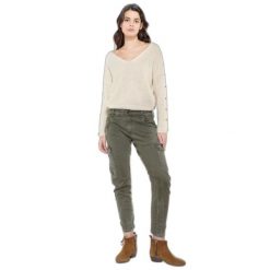 Damskie spodnie cargo 7/8 Le Temps des cerises Rivera. Zielone spodnie materiałowe damskie Le Temps des Cerises, bez wzorów. Za 487.45 zł.