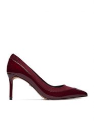 Nine West Szpilki CEO-CD26-009-1 Bordowy. Czerwone szpilki Nine West, bez wzorów, ze skóry, bez obcasa. Za 249.99 zł.