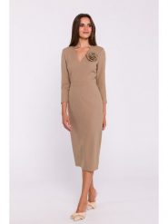 Stylove Sukienka w kolorze beżowym rozmiar: S. Brązowe sukienki damskie Stylove, na co dzień, s, z aplikacjami, bez kołnierzyka, bez ramiączek, maxi, proste. Za 271.67 zł.
