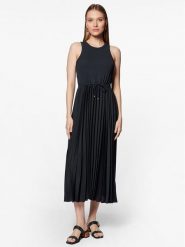 Tommy Hilfiger Sukienka codzienna WW0WW39342 Granatowy Regular Fit. Niebieskie sukienki damskie Tommy Hilfiger, na co dzień, m, bez wzorów, z wiskozy, bez kołnierzyka, bez ramiączek, proste. Za 539.99 zł.