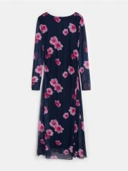 Sukienka maxi z dekoltem na plecach w kwiaty - wielobarwny. Sukienki damskie Sinsay, l, bez wzorów, bez kołnierzyka, bez ramiączek, maxi. Za 59.99 zł.