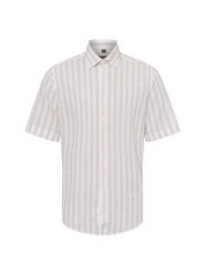 Nils Sundström koszula casual z zawartością lnu Mężczyźni Modern Fit Bawełna beżowy, M. Brązowe koszule męskie Nils Sundström, na lato, m, bez wzorów, z bawełny, bez kołnierzyka, bez ramiączek. Za 179.95 zł.