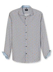 OLYMP Koszula "Casual" - Regular fit - w kolorze niebiesko-szarym rozmiar: XXL. Niebieskie koszule męskie Olymp, xxl, bez wzorów, z bawełny, bez kołnierzyka, bez ramiączek. Za 152.26 zł.