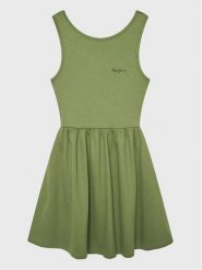 Pepe Jeans Sukienka codzienna Godivay PG951588 Zielony Regular Fit. Zielone spodnie dziewczęce Pepe Jeans, z bawełny. Za 219.99 zł.
