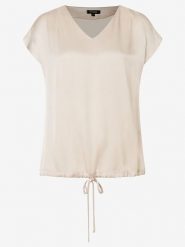 More & More Bluzka w kolorze kremowym rozmiar: 40. Brązowe bluzki damskie MORE & MORE, s, bez wzorów, z wiskozy, klasyczne, bez kołnierzyka, bez ramiączek. Za 100.52 zł.