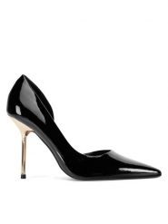 Nine West Szpilki CWF0003-04 Czarny. Czarne szpilki Nine West, bez wzorów, z materiału, bez obcasa. Za 249.99 zł.