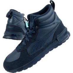 Buty sportowe Puma Gravition 383204 03 niebieskie. Niebieskie buty sportowe na co dzień męskie z materiału, bez zapięcia. Za 397.31 zł.