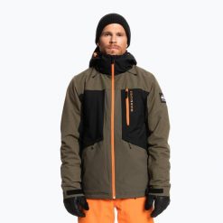 Kurtka snowboardowa męska Quiksilver Dawson. Brązowe kurtki narciarskie i snowboardowe damskie Quiksilver, m, bez wzorów, bez kaptura, narciarskie. W wyprzedaży za 745.00 zł.