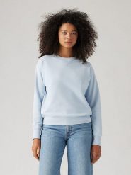 Levi´s Bluza w kolorze błękitnym rozmiar: XS. Niebieskie bluzy bez kaptura damskie s, z bawełny. Za 96.37 zł.