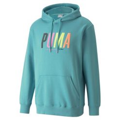 Bluza dresowa męska Puma SWXP GRAPHIC. Niebieskie bluzy bez kaptura męskie Puma, l, z dresówki. Za 422.00 zł.