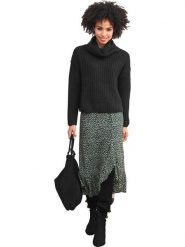 Heine Spódnica w kolorze zielonym rozmiar: 48. Zielone spódniczki damskie Heine, bez wzorów, midi, proste. Za 56.99 zł.