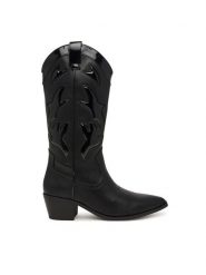 Aldo Kowbojki Nebraska 14448230 Czarny. Czarne kozaki damskie Aldo, ze skóry, bez obcasa, na słupku. Za 769.99 zł.