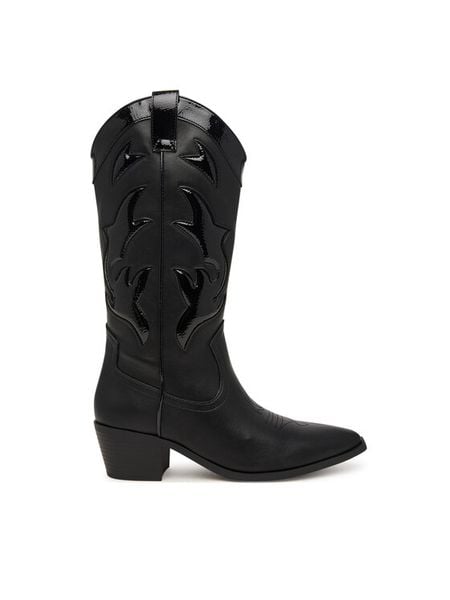 Aldo Kowbojki Nebraska 14448230 Czarny. Czarne kozaki damskie Aldo, ze skóry, bez obcasa, na słupku. Za 769.99 zł.