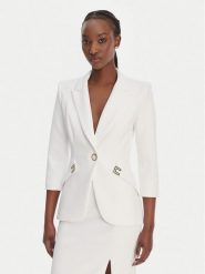 Elisabetta Franchi Marynarka GI-215-61E2-V590 Biały Regular Fit. Białe marynarki i żakiety damskie Elisabetta Franchi, bez wzorów, z syntetyku. Za 2,509.00 zł.