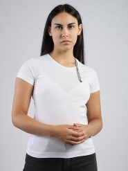 Diesel Clothes Koszulka w kolorze białym rozmiar: XXS. Białe bluzki damskie Diesel Clothes, xxs, bez wzorów, z bawełny, bez kołnierzyka, bez ramiączek. Za 100.99 zł.