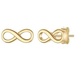 Glanzstücke München Kolczyki Infinity z srebra próby 925 w kolorze zlotym 1 ct Damski. Żółte kolczyki damskie Glanzstücke München, pozłacane, na sztyftcie. Za 189.99 zł.