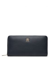Tommy Hilfiger Portfel Th Icon Lrg Za AW0AW17744 Granatowy. Niebieskie portfele damskie Tommy Hilfiger, bez wzorów, ze skóry. Za 199.99 zł.