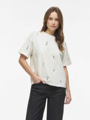 Vila Koszulka - VIMonie Kobiety Bawełna biały, S. Białe t-shirty damskie Vila, s, bez wzorów, z bawełny, bez kołnierzyka. Za 119.95 zł.